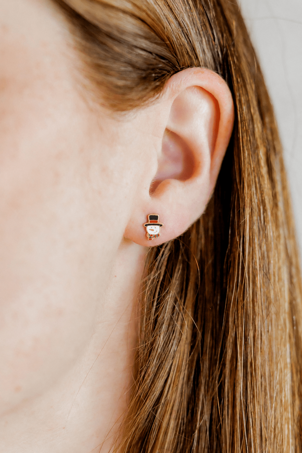 Screwback Stud Earrings - Fancy Snowman - LINNY CO WholesaleStuds