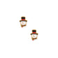 Screwback Stud Earrings - Fancy Snowman - LINNY CO WholesaleStuds