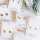 Screwback Stud Earrings - Fancy Snowman - LINNY CO WholesaleStuds