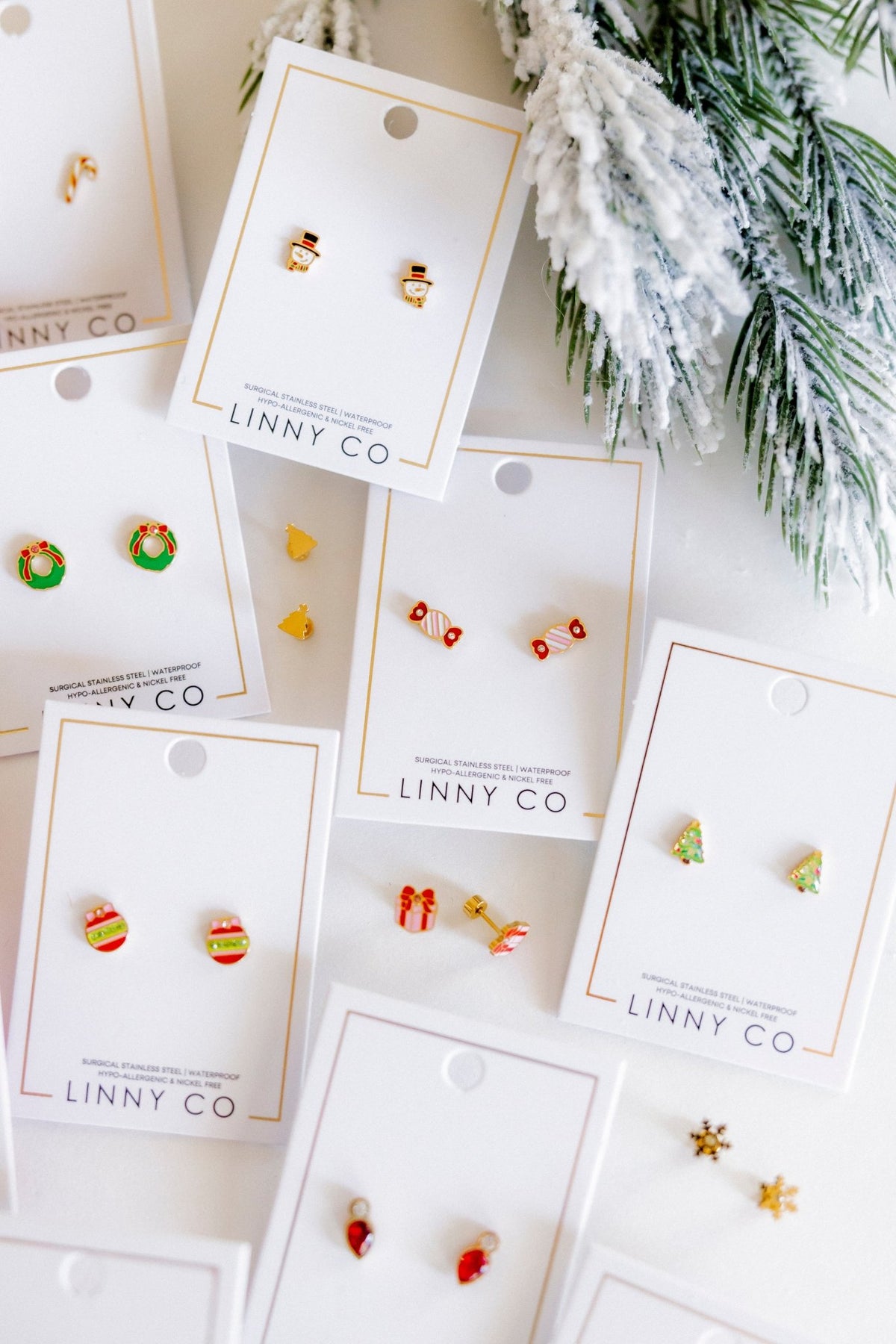 Screwback Stud Earrings - Fancy Snowman - LINNY CO WholesaleStuds