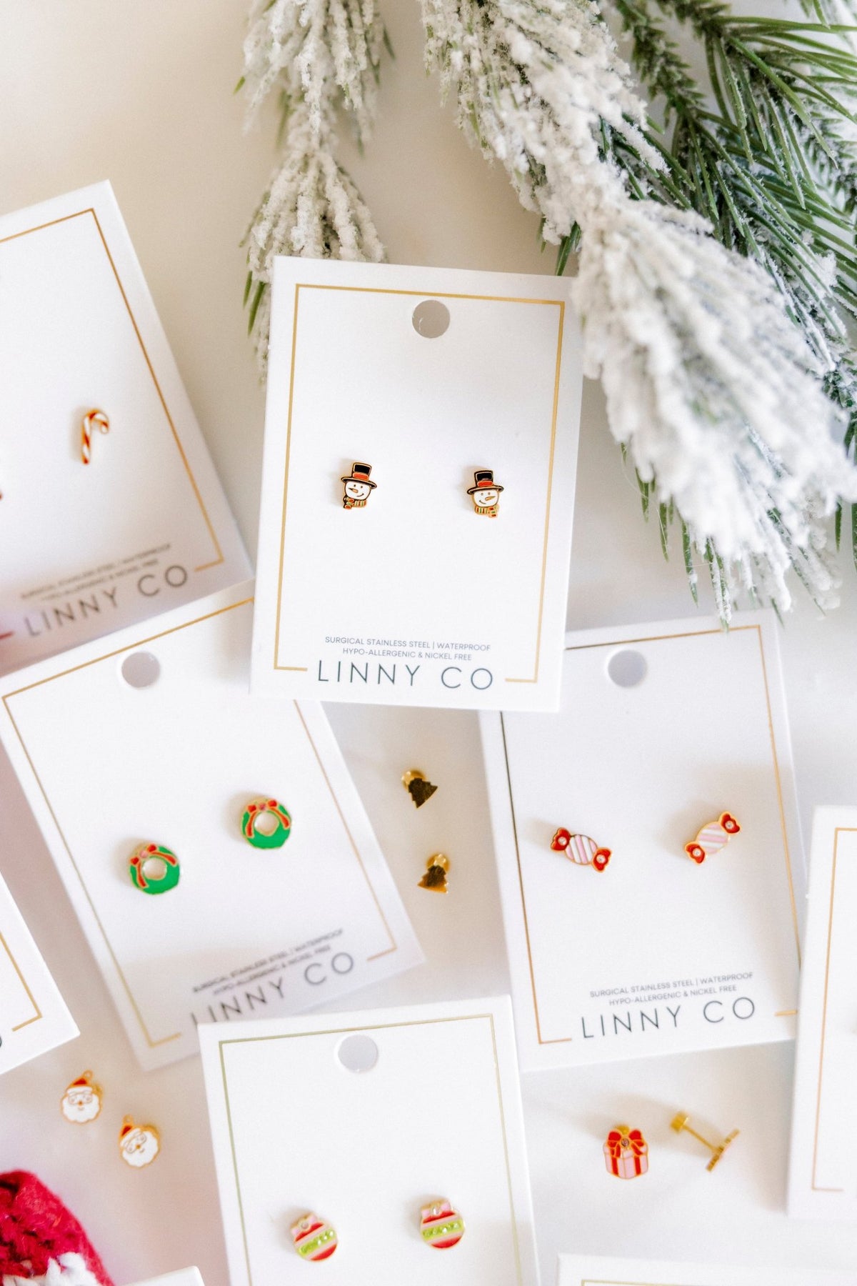 Screwback Stud Earrings - Fancy Snowman - LINNY CO WholesaleStuds