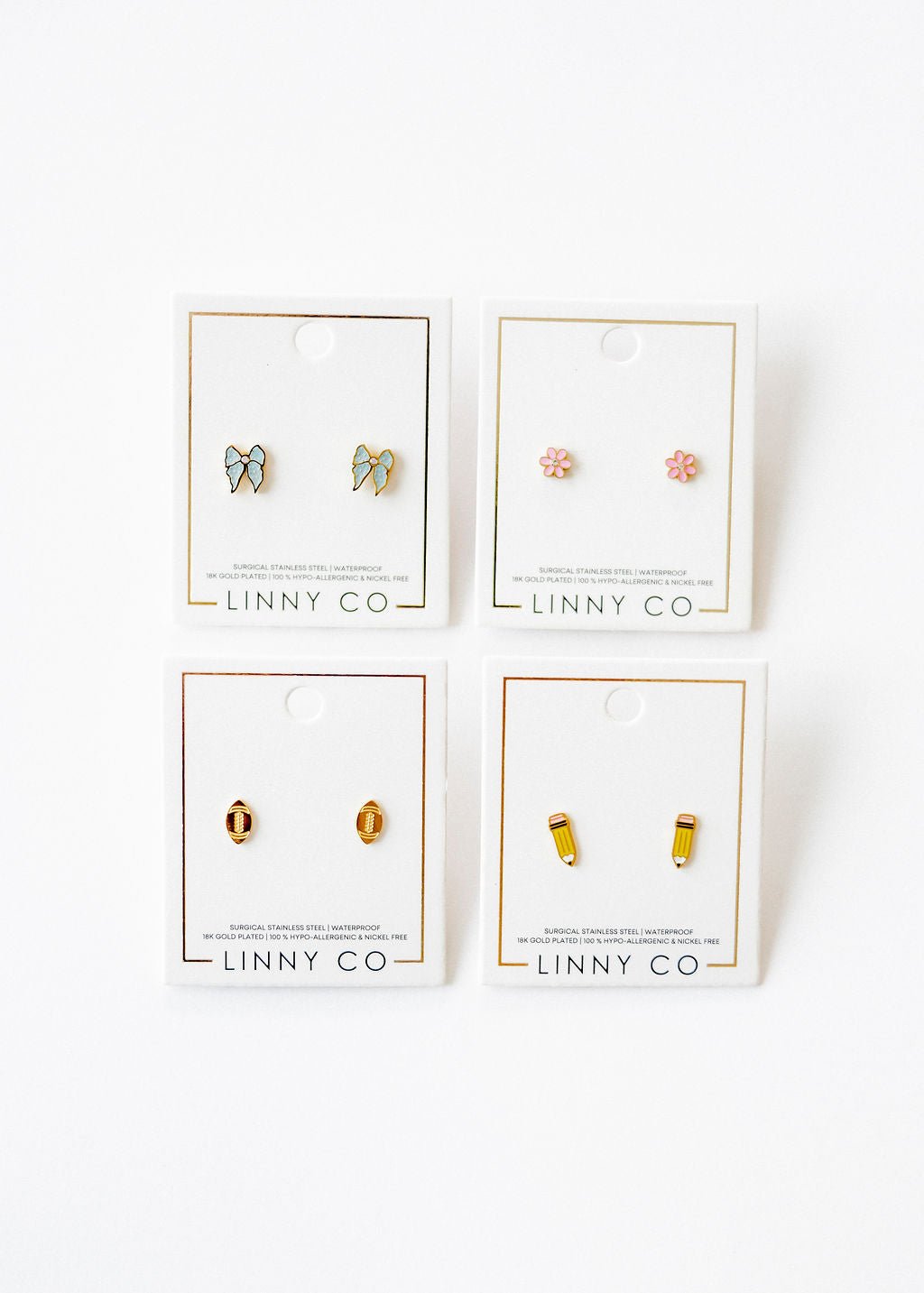 Screwback Stud Earrings - Finley Bow - LINNY CO WholesaleStuds