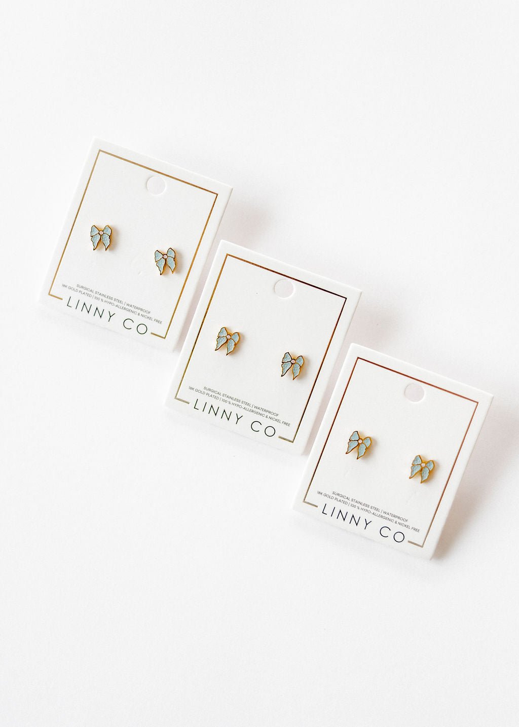 Screwback Stud Earrings - Finley Bow - LINNY CO WholesaleStuds