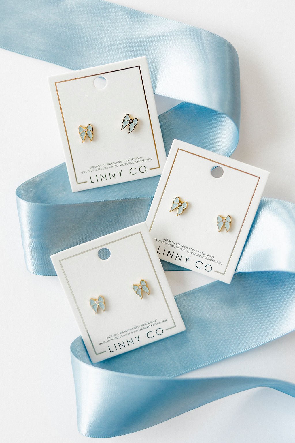 Screwback Stud Earrings - Finley Bow - LINNY CO WholesaleStuds