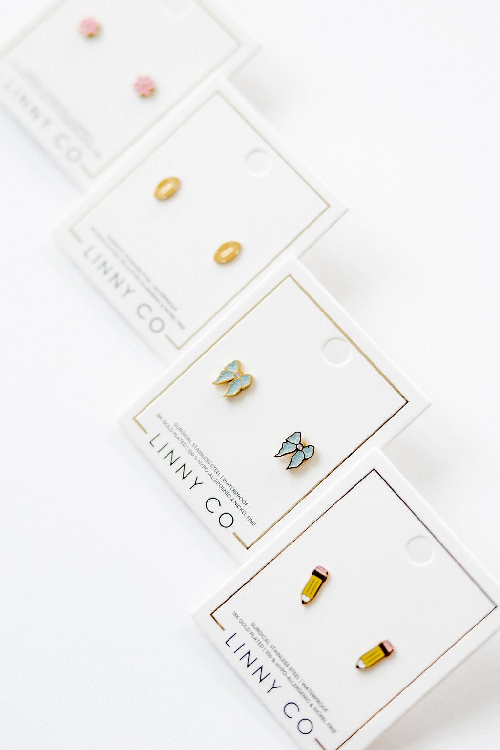 Screwback Stud Earrings - Finley Bow - LINNY CO WholesaleStuds