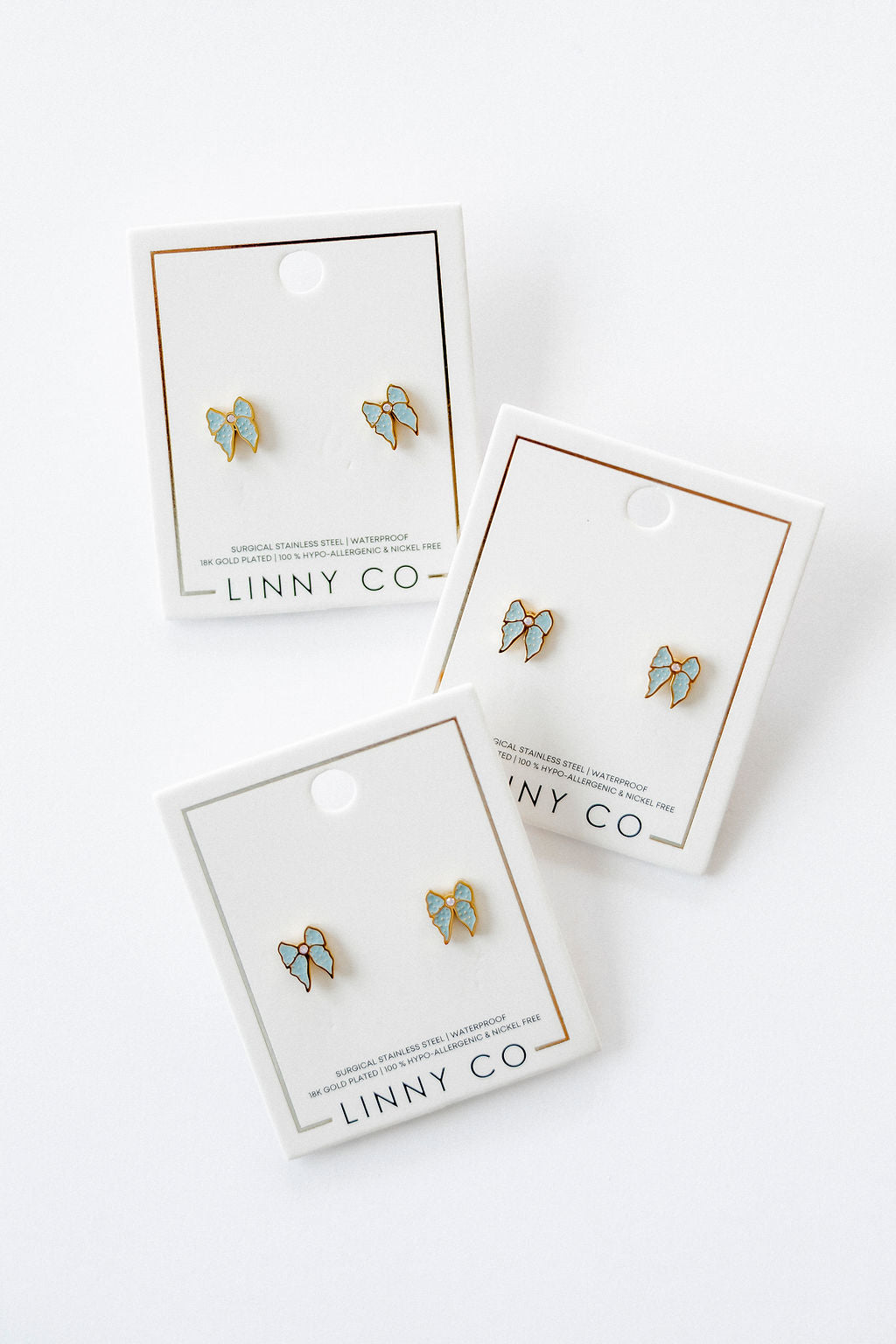 Screwback Stud Earrings - Finley Bow - LINNY CO WholesaleStuds