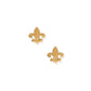 Screwback Stud Earrings - Fleur - de - lis Gold - LINNY CO WholesaleStuds