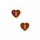 Screwback Stud Earrings - Football Heart - LINNY CO WholesaleStuds