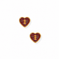 Screwback Stud Earrings - Football Heart - LINNY CO WholesaleStuds