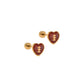 Screwback Stud Earrings - Football Heart - LINNY CO WholesaleStuds