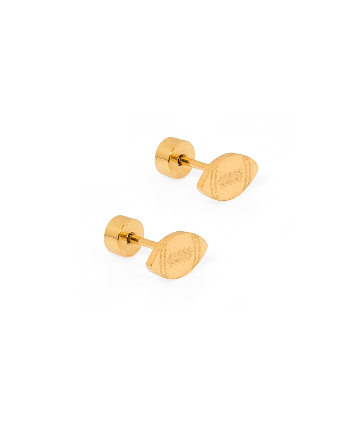 Screwback Stud Earrings - Football - LINNY CO WholesaleStuds