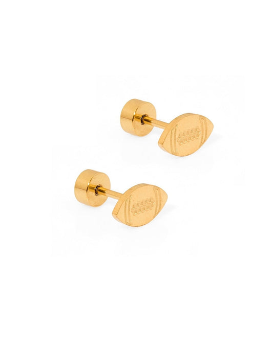 Screwback Stud Earrings - Football - LINNY CO WholesaleStuds