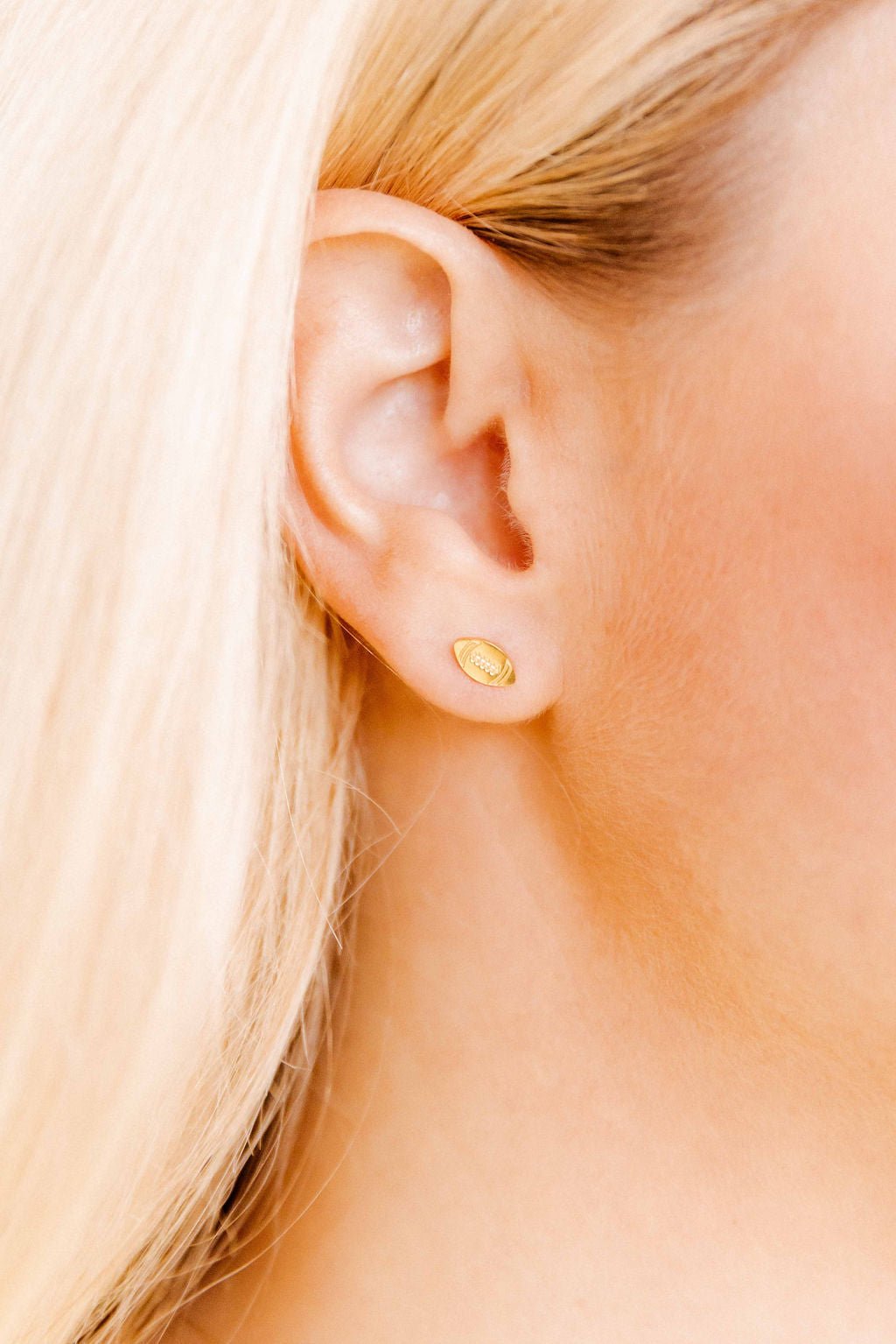 Screwback Stud Earrings - Football - LINNY CO WholesaleStuds