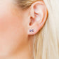 Screwback Stud Earrings - Frances Bow Red, White & Blue - LINNY CO WholesaleStuds