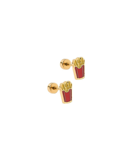 Screwback Stud Earrings - French Fries - LINNY CO WholesaleStuds