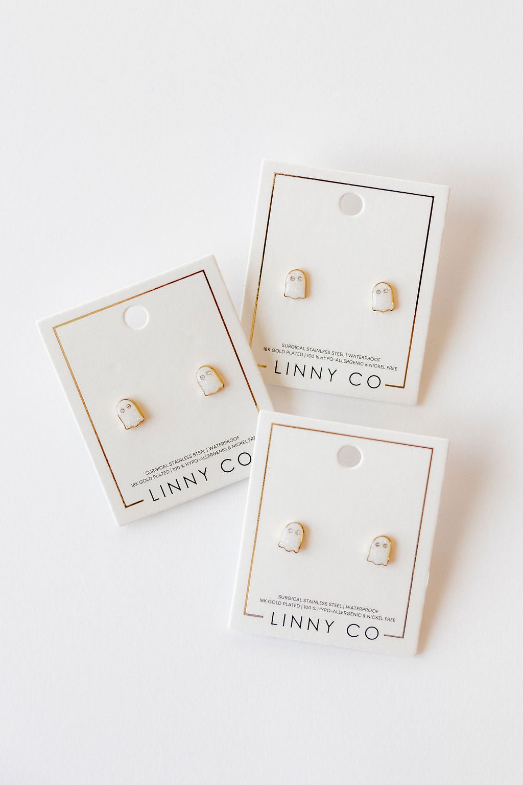 Screwback Stud Earrings - Ghost - LINNY CO WholesaleStuds