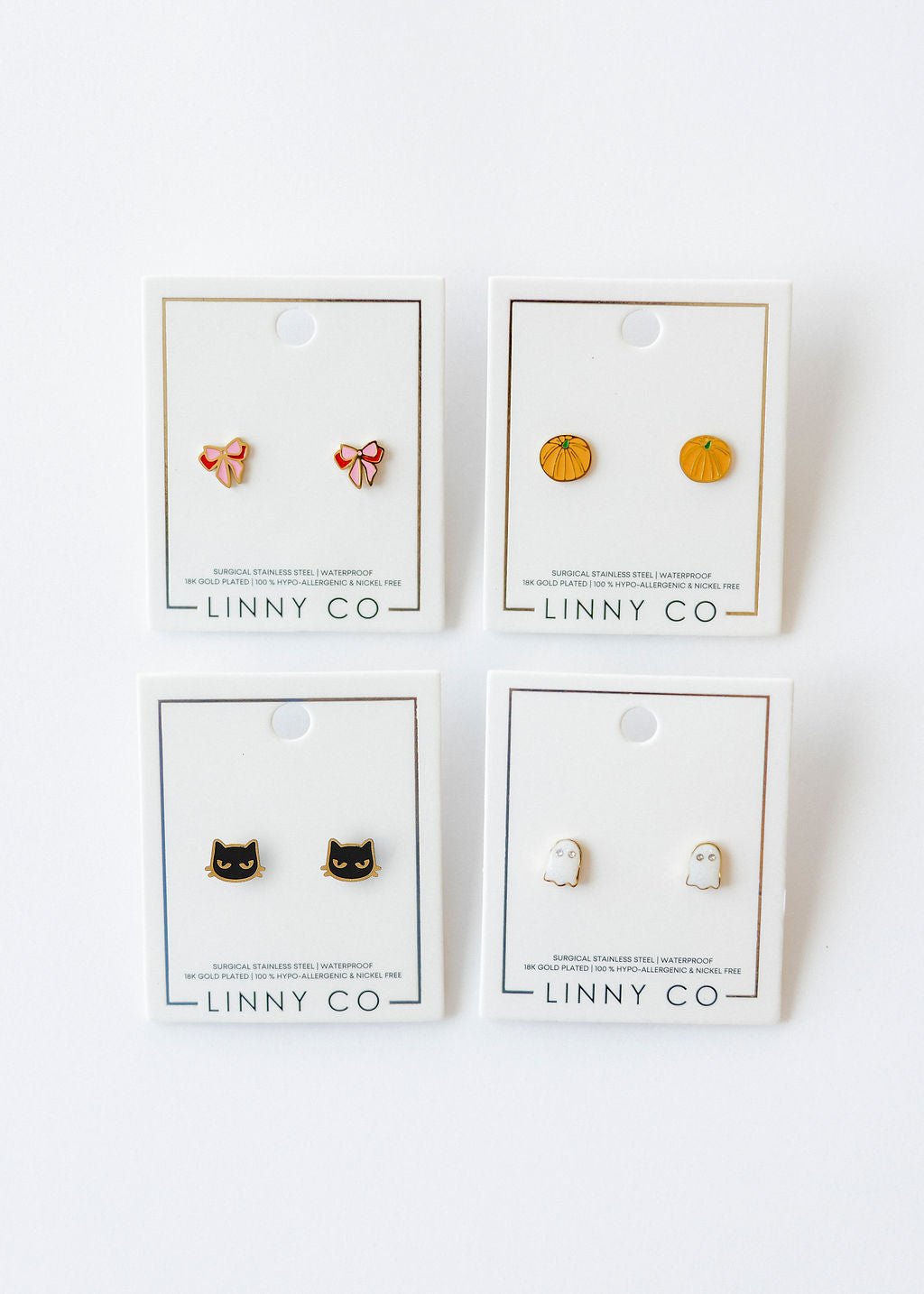 Screwback Stud Earrings - Ghost - LINNY CO WholesaleStuds