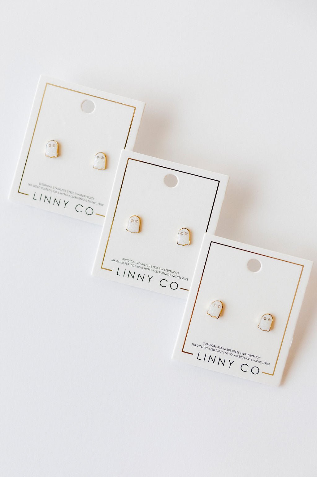 Screwback Stud Earrings - Ghost - LINNY CO WholesaleStuds