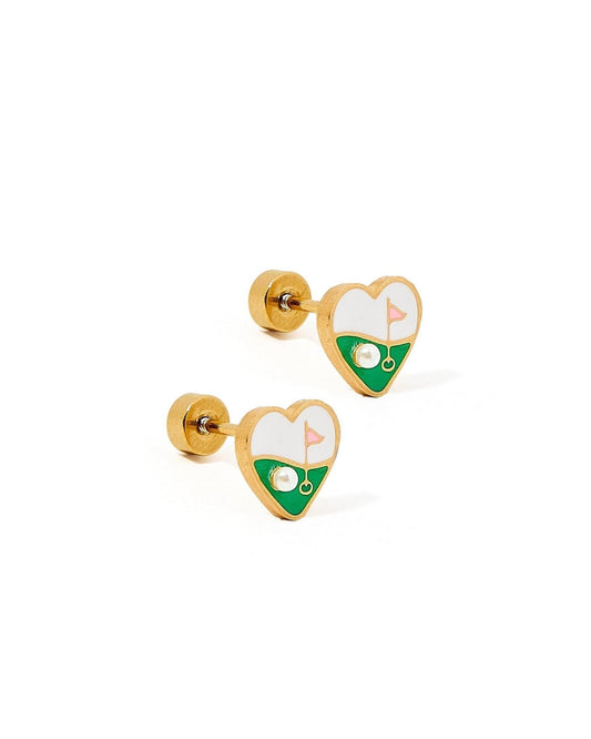 Screwback Stud Earrings - Golf Par-Tee - LINNY CO WholesaleStuds