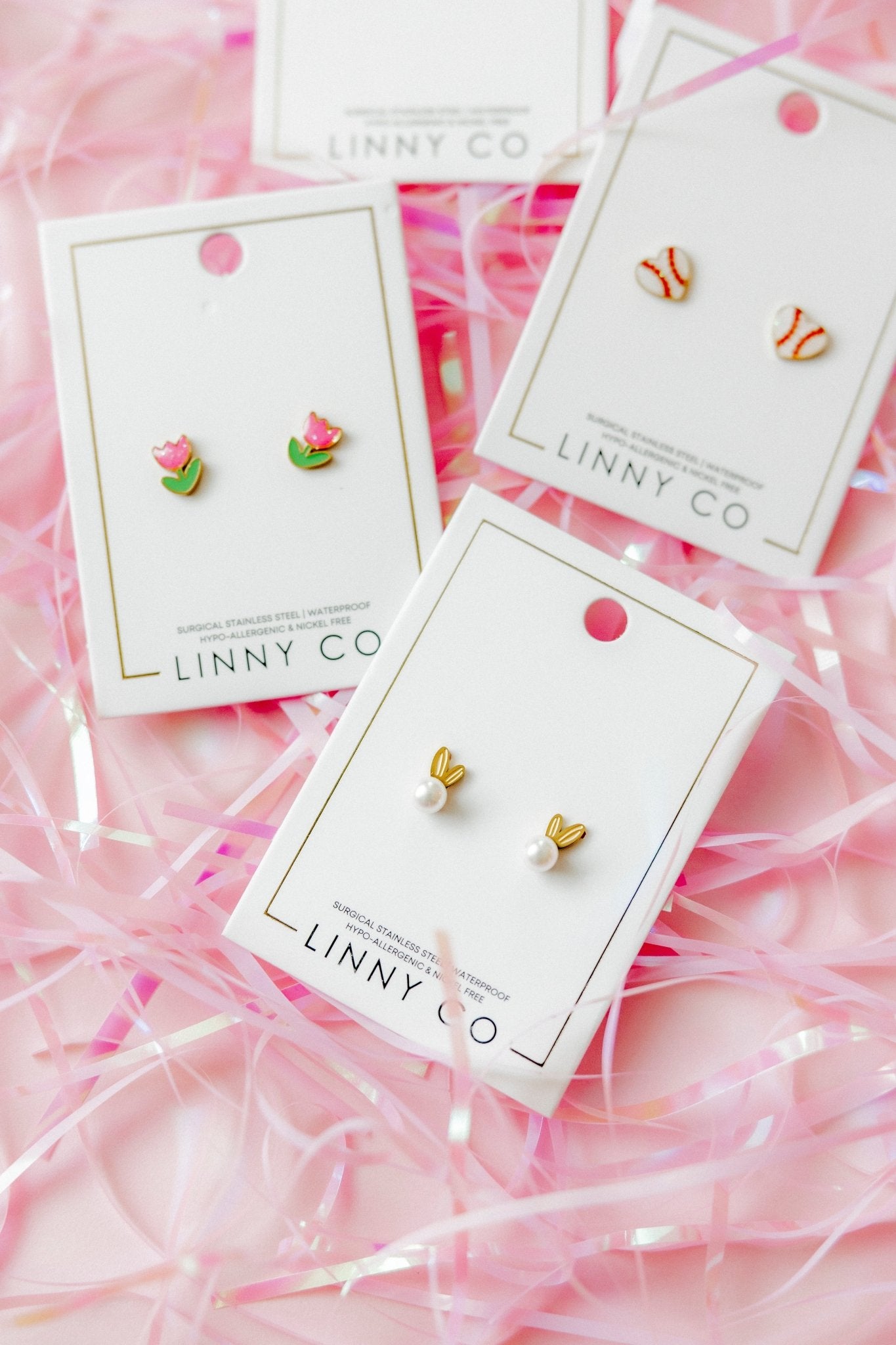 Screwback Stud Earrings - Heidi Pearl Bunny - LINNY CO WholesaleStuds