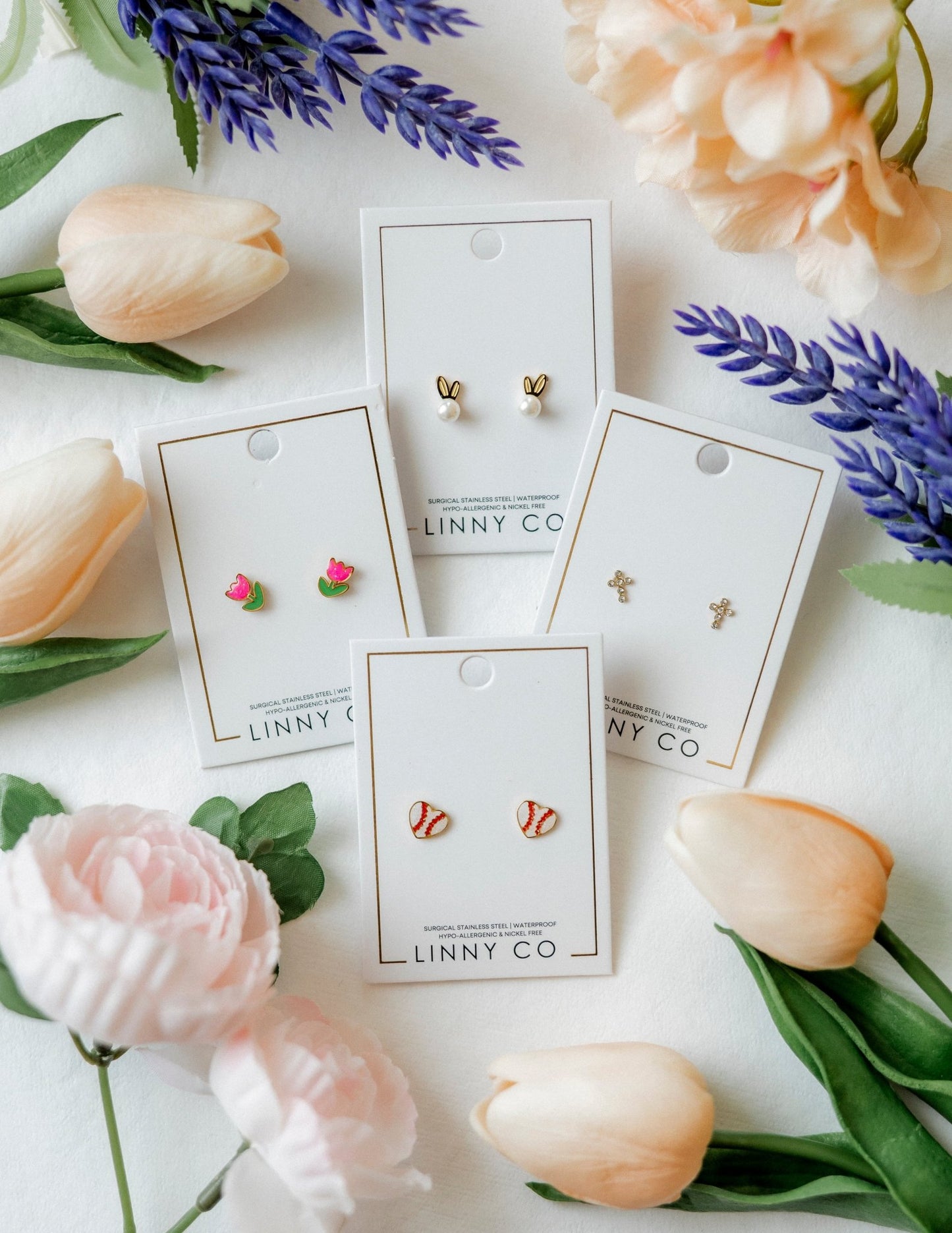 Screwback Stud Earrings - Heidi Pearl Bunny - LINNY CO WholesaleStuds
