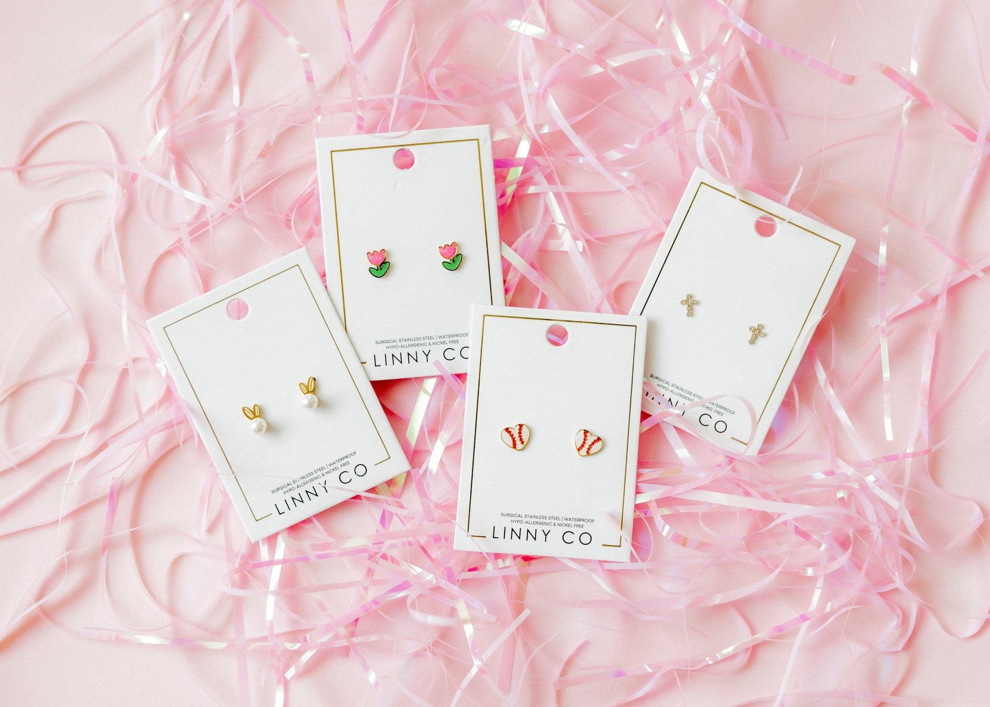 Screwback Stud Earrings - Heidi Pearl Bunny - LINNY CO WholesaleStuds