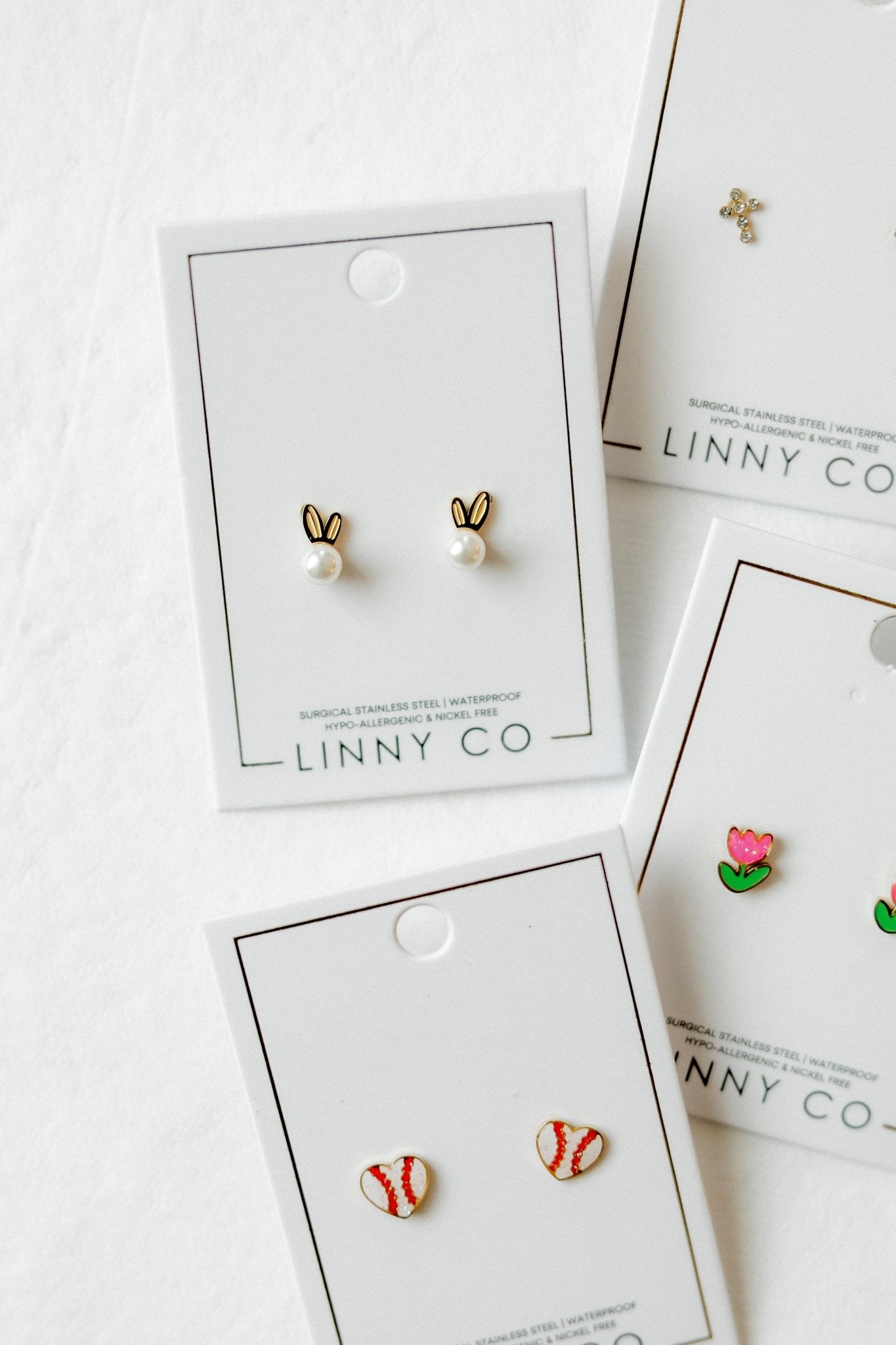 Screwback Stud Earrings - Heidi Pearl Bunny - LINNY CO WholesaleStuds