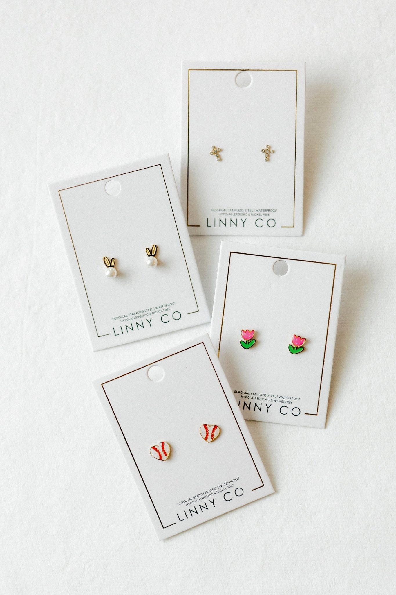 Screwback Stud Earrings - Heidi Pearl Bunny - LINNY CO WholesaleStuds