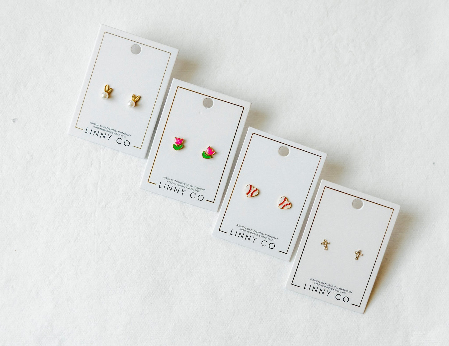 Screwback Stud Earrings - Heidi Pearl Bunny - LINNY CO WholesaleStuds