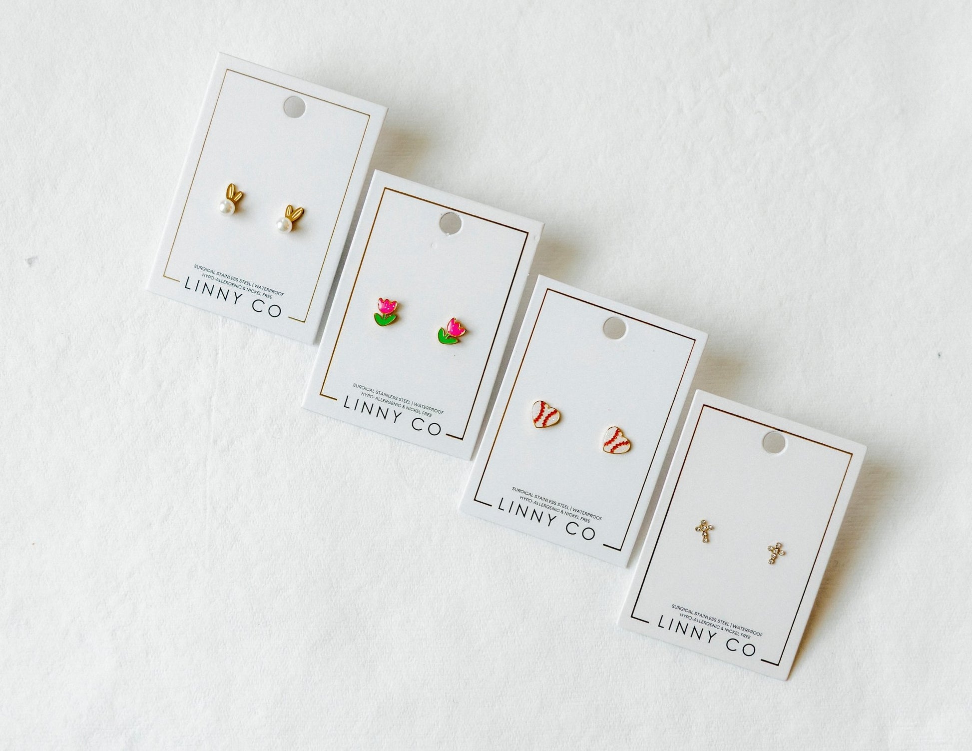 Screwback Stud Earrings - Heidi Pearl Bunny - LINNY CO WholesaleStuds