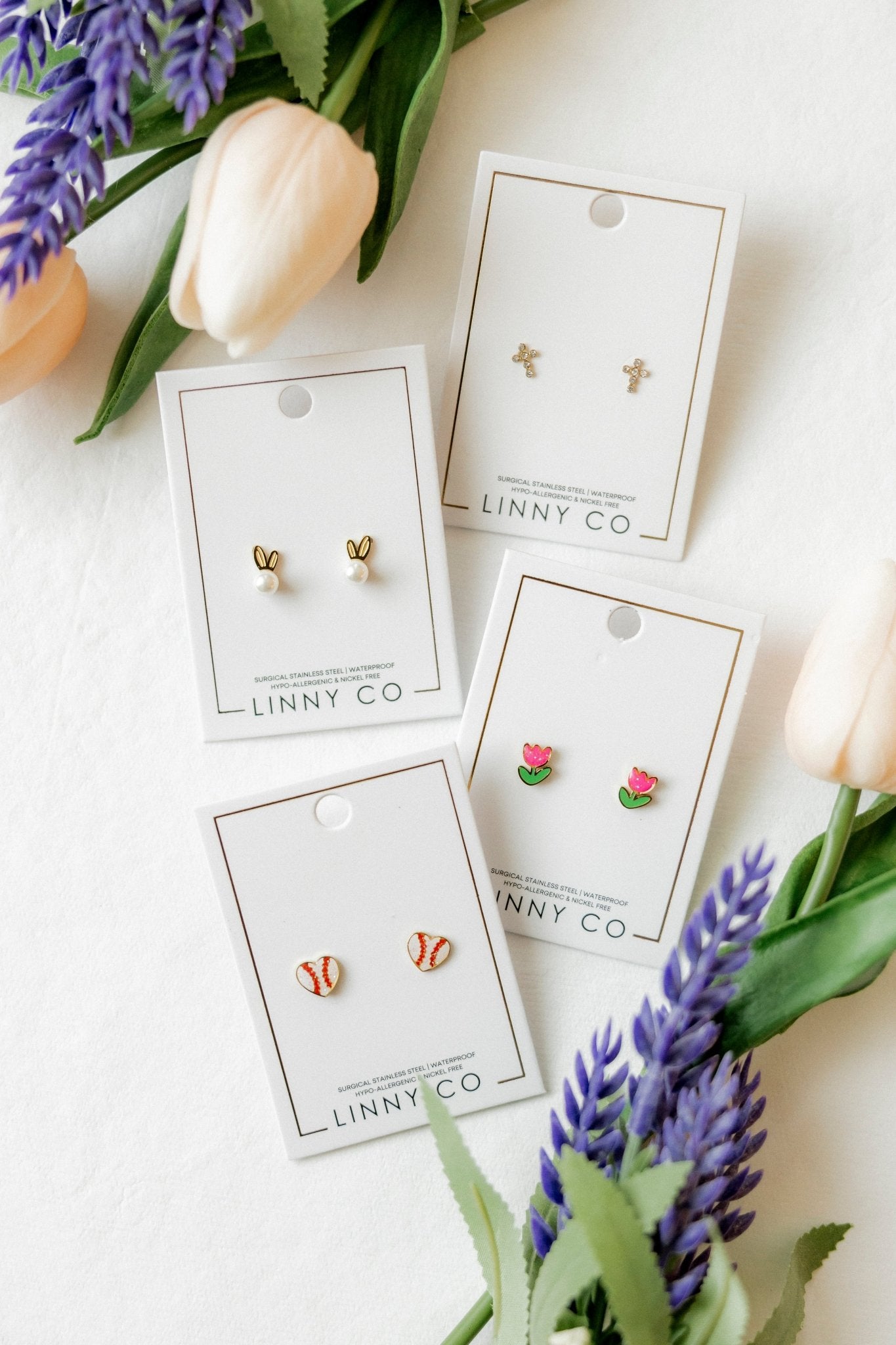 Screwback Stud Earrings - Heidi Pearl Bunny - LINNY CO WholesaleStuds