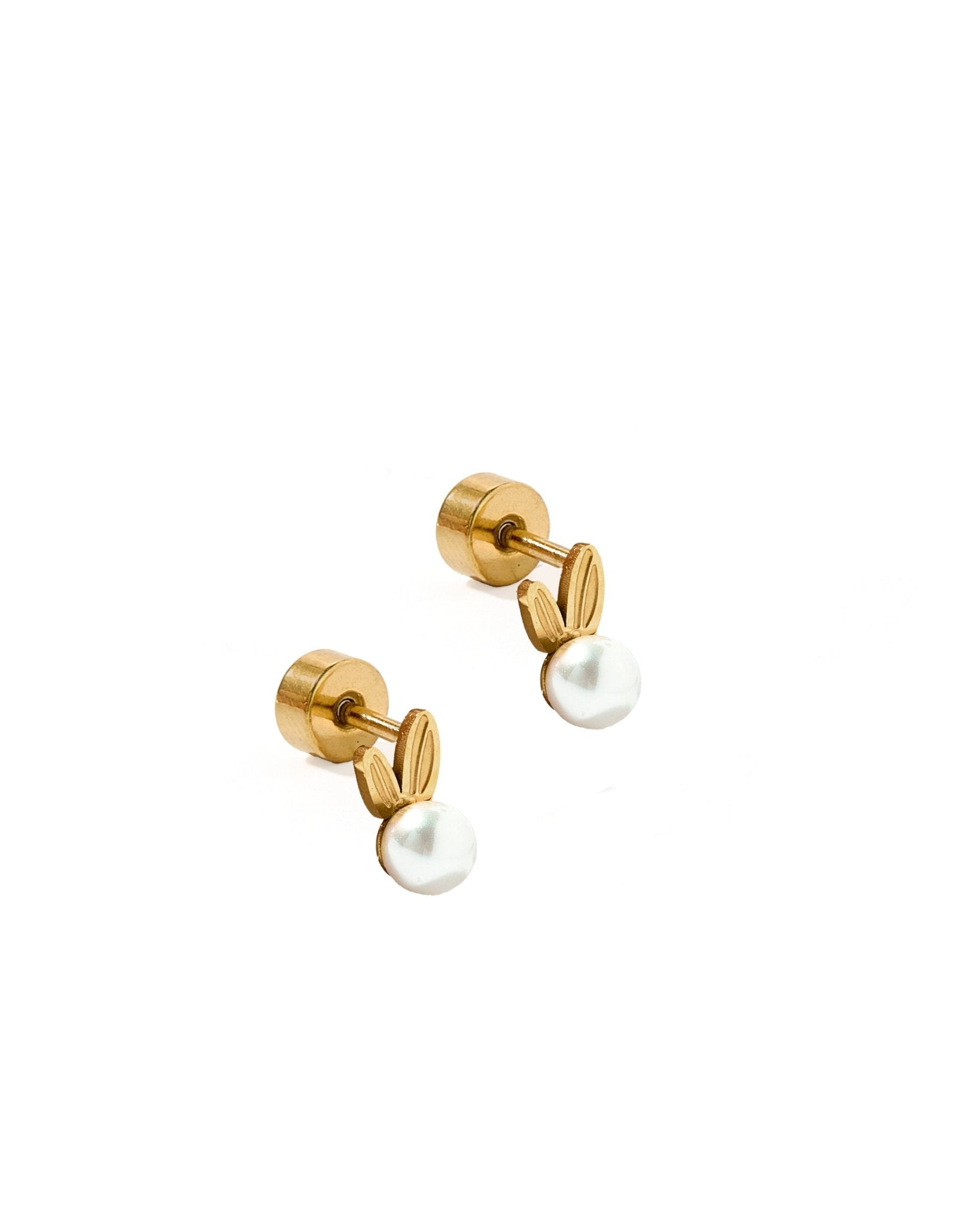 Screwback Stud Earrings - Heidi Pearl Bunny - LINNY CO WholesaleStuds