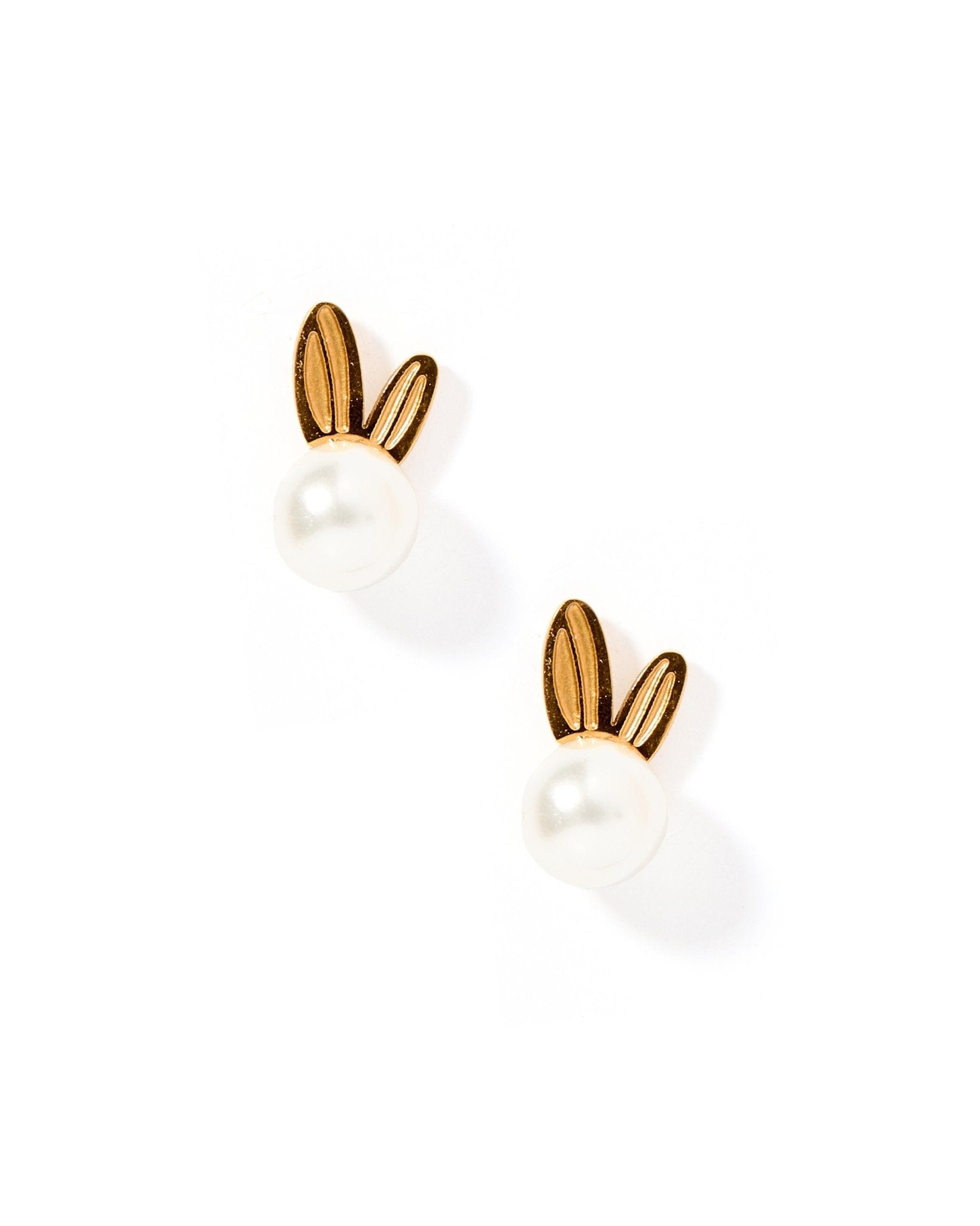 Screwback Stud Earrings - Heidi Pearl Bunny - LINNY CO WholesaleStuds
