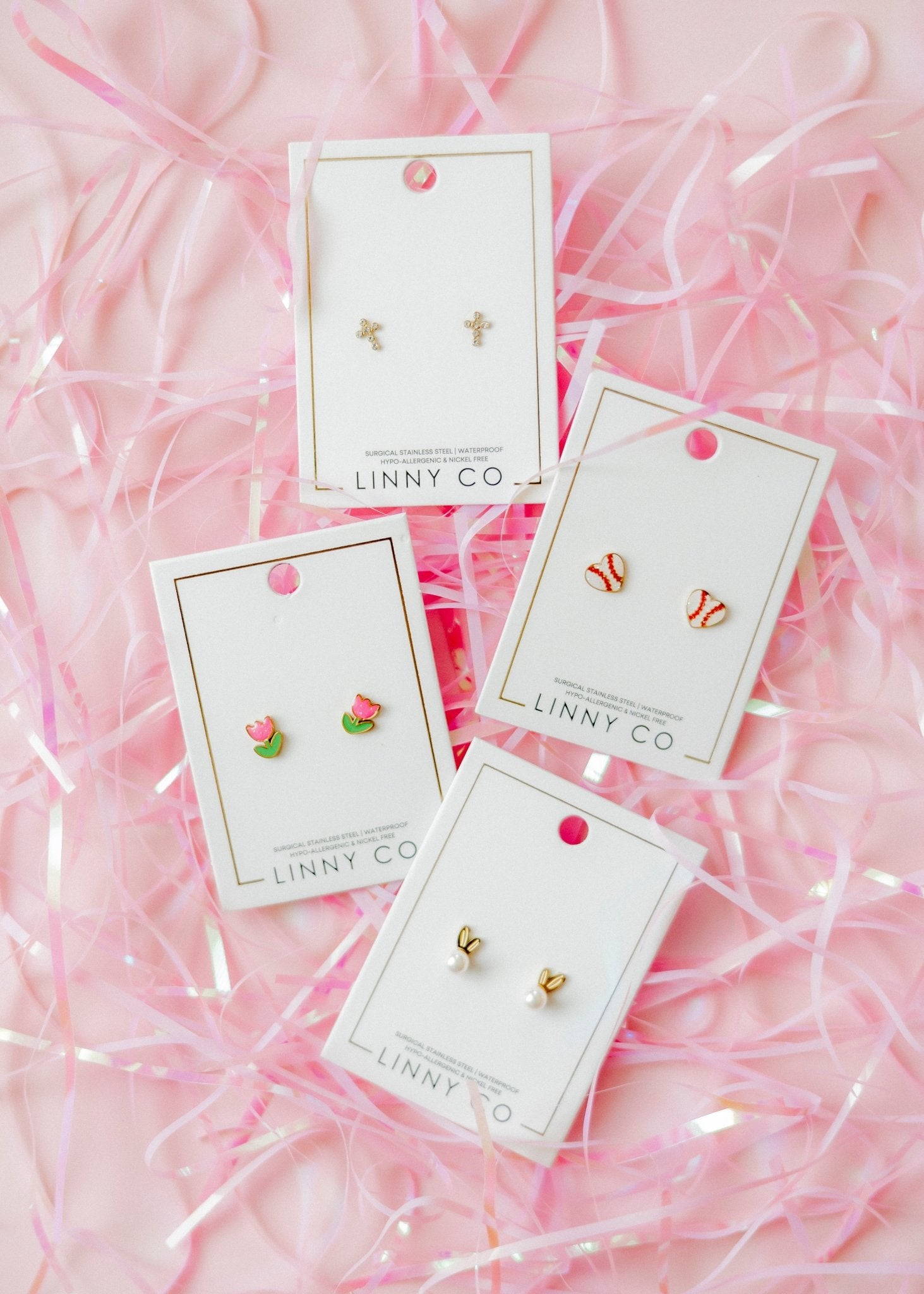 Screwback Stud Earrings - Heidi Pearl Bunny - LINNY CO WholesaleStuds