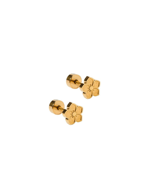 Screwback Stud Earrings - Hibiscus - LINNY CO WholesaleStuds