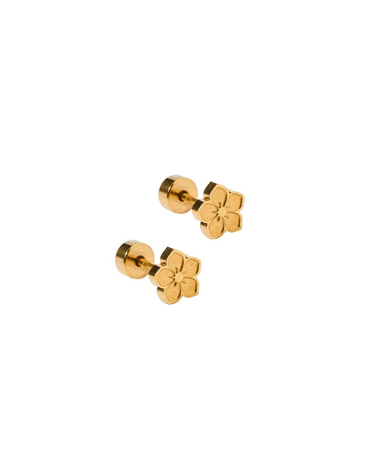 Screwback Stud Earrings - Hibiscus - LINNY CO WholesaleStuds