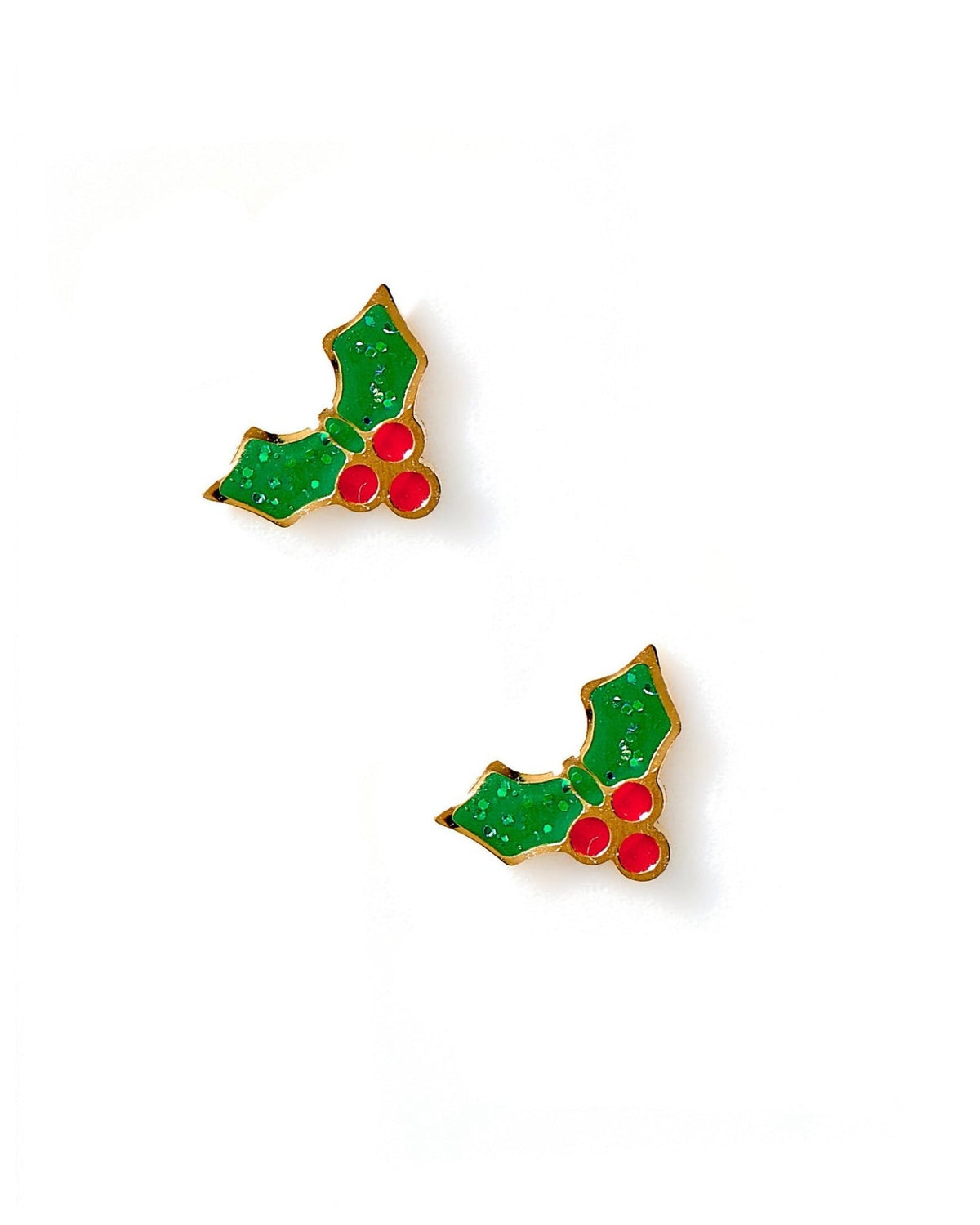 Screwback Stud Earrings - Holly Berry - LINNY CO WholesaleStuds