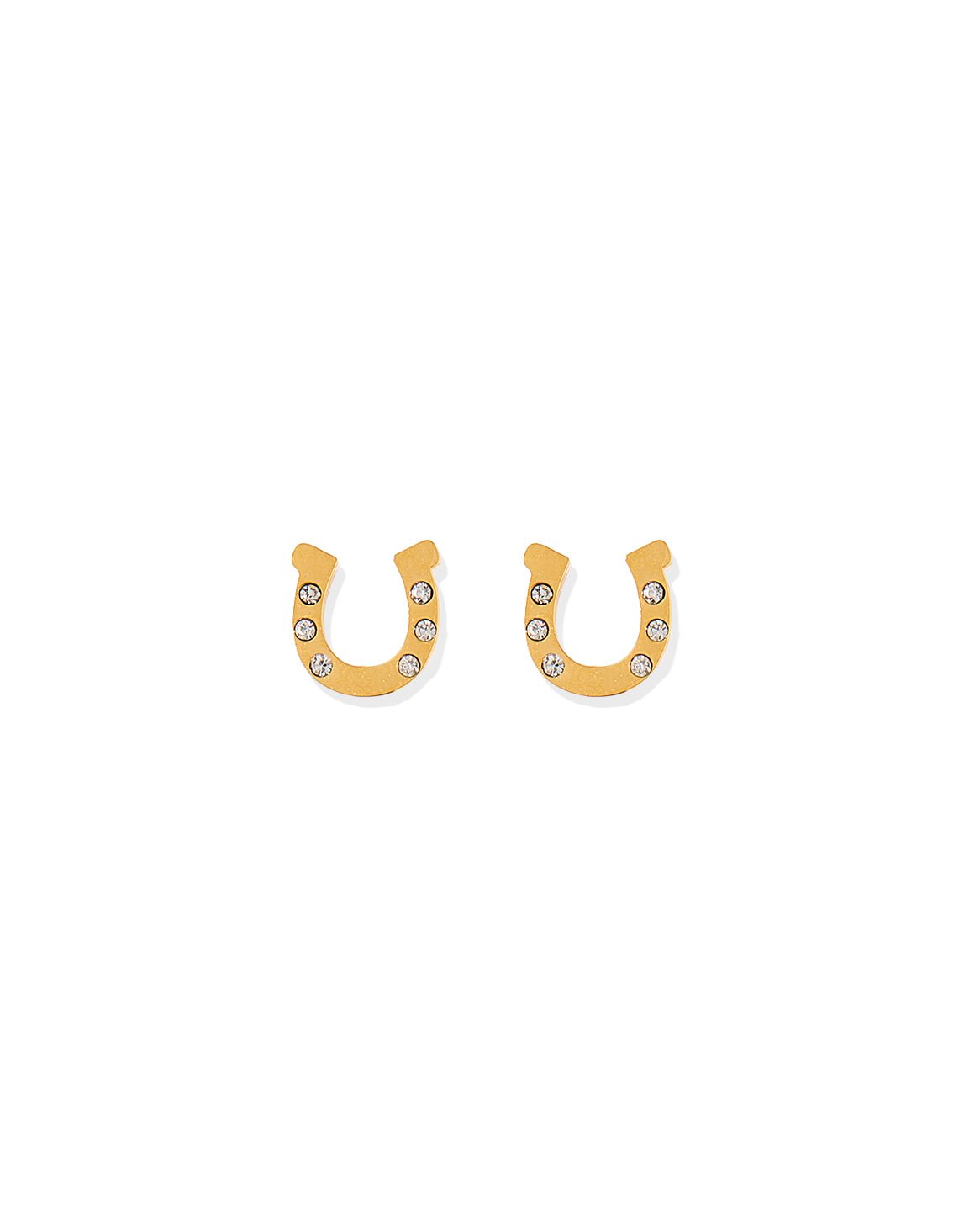Screwback Stud Earrings - Horseshoe Gold - LINNY CO WholesaleStuds