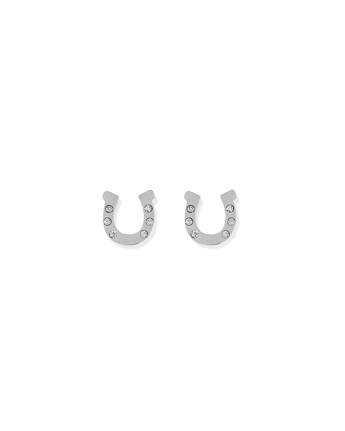 Screwback Stud Earrings - Horseshoe Silver - LINNY CO WholesaleStuds