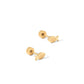 Screwback Stud Earrings - Ichthys Fish Gold - LINNY CO WholesaleStuds