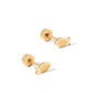 Screwback Stud Earrings - Ichthys Fish Gold - LINNY CO WholesaleStuds