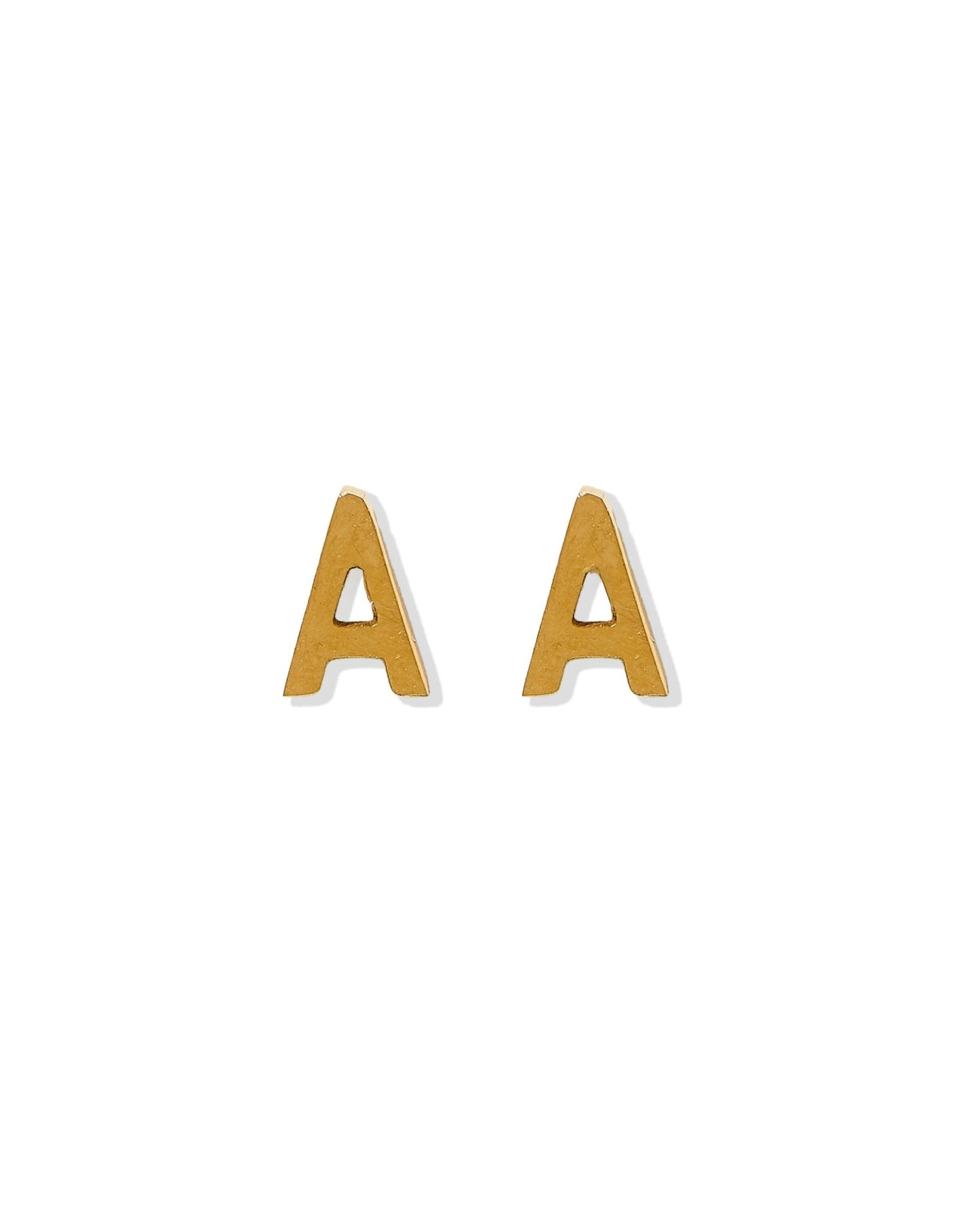 Screwback Stud Earrings - Initial A - LINNY CO WholesaleStuds