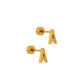 Screwback Stud Earrings - Initial A - LINNY CO WholesaleStuds