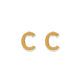 Screwback Stud Earrings - Initial C - LINNY CO WholesaleStuds