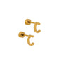 Screwback Stud Earrings - Initial C - LINNY CO WholesaleStuds