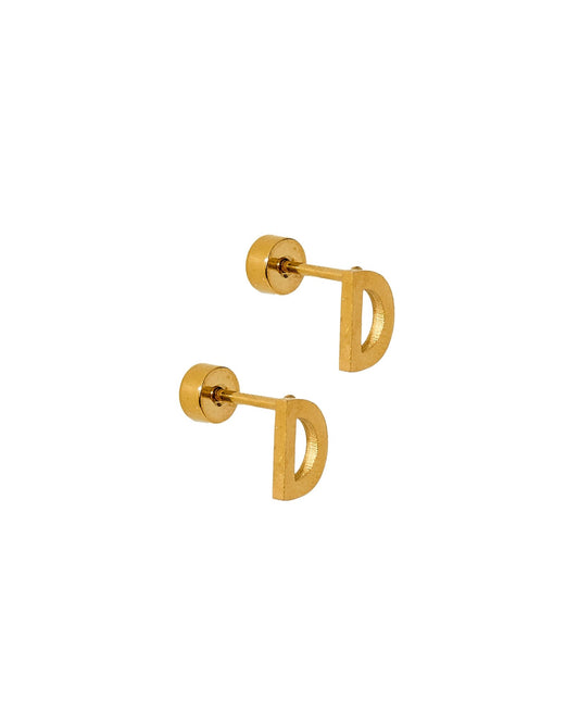 Screwback Stud Earrings - Initial D - LINNY CO WholesaleStuds
