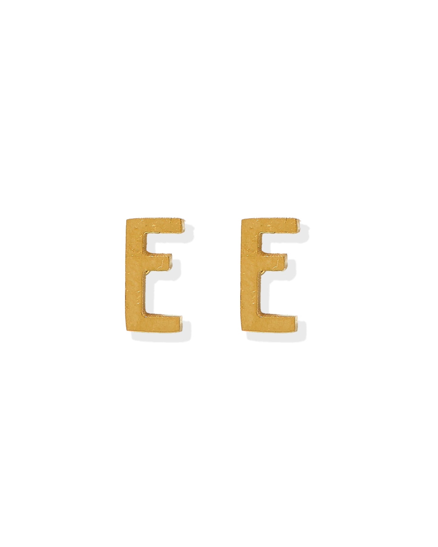Screwback Stud Earrings - Initial E - LINNY CO WholesaleStuds