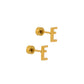 Screwback Stud Earrings - Initial E - LINNY CO WholesaleStuds
