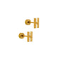 Screwback Stud Earrings - Initial H - LINNY CO WholesaleStuds