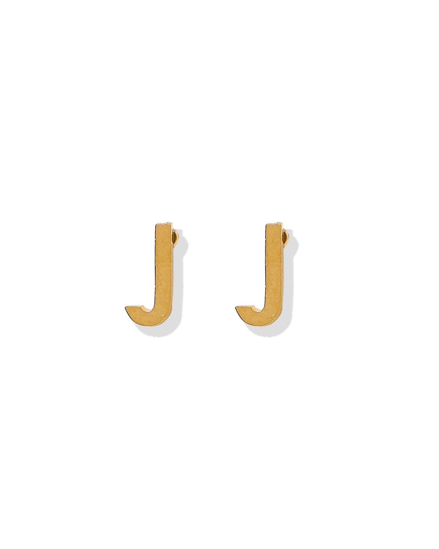 Screwback Stud Earrings - Initial J - LINNY CO WholesaleStuds